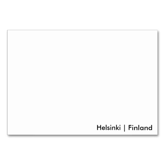 Helsinki Skyline Kaart (Achterkant)