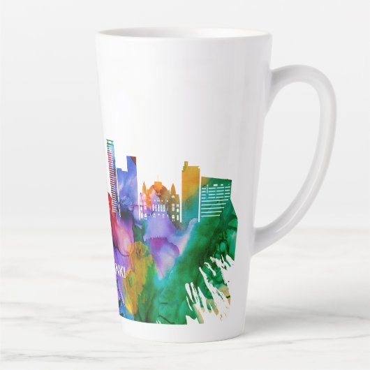Helsinki Skyline Latte Mok (Rechts)