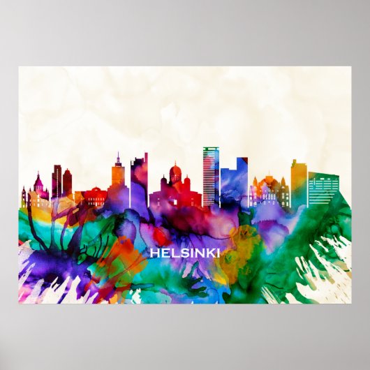Helsinki Skyline Poster (Voorkant)
