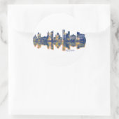 Helsinki Skyline Ronde Sticker (Tas)