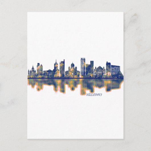 Helsinki Skyline Uitnodiging Briefkaart (Voorkant)