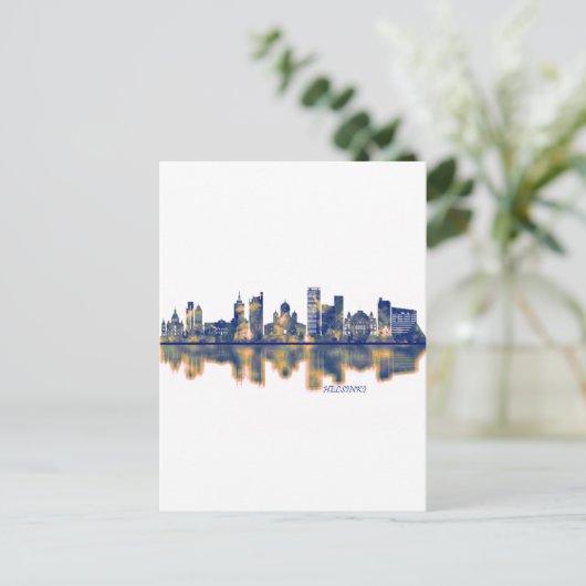 Helsinki Skyline Uitnodiging Briefkaart (Staand voorkant)