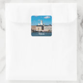 Helsinki Skyline Vierkante Sticker (Tas)