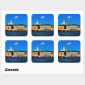 Helsinki Skyline Vierkante Sticker (Vel)