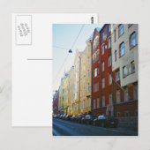 Helsinki-straat Briefkaart (Voorkant / Achterkant)