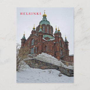 Helsinki Uspenski Cathedraal uitzicht briefkaart