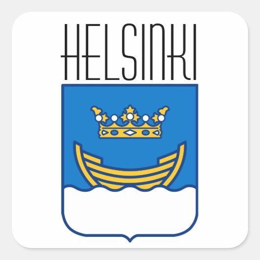 Helsinki Vierkante Sticker (Voorkant)