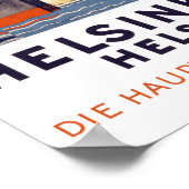Helsinki Vintage Travel Poster teruggezet (Hoek)