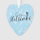 Helsinki - vlag in het hart , Finland Ornament (voorkant)