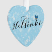 Helsinki - vlag in het hart , Finland Ornament (voorkant)