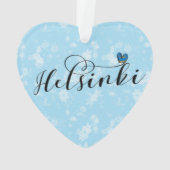 Helsinki - vlag in het hart , Finland Ornament (achterkant)