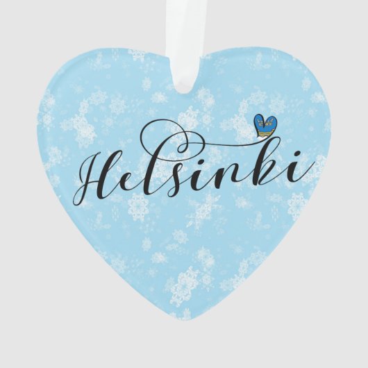 Helsinki - vlag in het hart , Finland Ornament (achterkant)