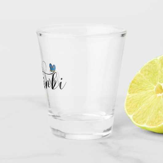 Helsinki - vlag in het hart , Finland Shot Glas (Rechts)