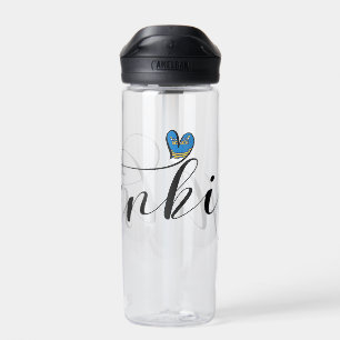 Helsinki - vlag in het hart , Finland Waterfles