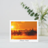 Helsinki winter zonsopgang souvenir briefkaart (Staand voorkant)