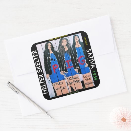 HELTER SKELTER SATIVA VIERKANTE STICKER (Envelop)