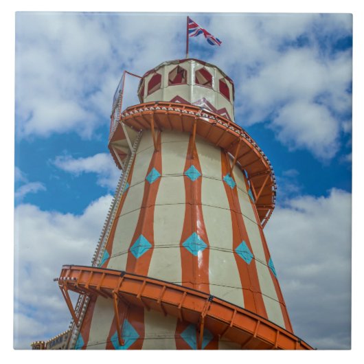 Helter Skelter uitzicht keramische tegel Tegeltje (Voorkant)