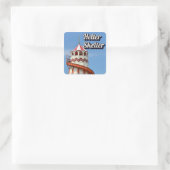 Helter Skelter Vierkante Sticker (Tas)