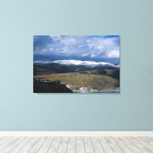 Helvellyn England Holiday Card Canvas Afdruk (Insitu (Houten vloer))