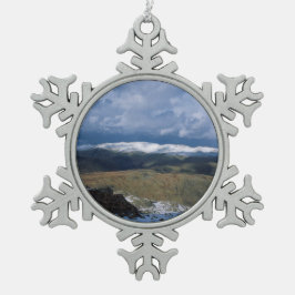 Helvellyn England Holiday Card Poster Photo Block Tin Sneeuwvlok Ornament