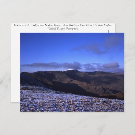 Helvellyn top van Fairfield Lake District Briefkaart (Voorkant / Achterkant)