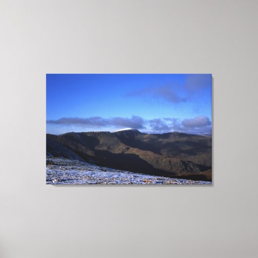 Helvellyn Winter Holiday Card Canvas Afdruk (Voorkant)