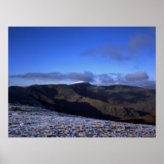 Helvellyn Winter Holiday Card Poster (Voorkant)