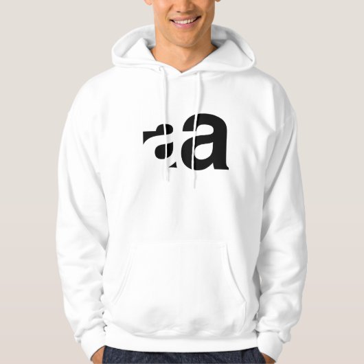 Helvetica "a" hoodie (Voorkant)