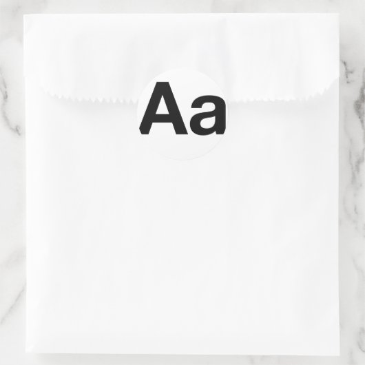 Helvetica Aa Ronde Sticker (Tas)