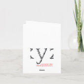 Helvetica alfabet kerstboom feestdagen kaart (Achterkant)