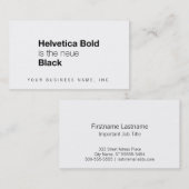 Helvetica Bold is de nieuwe zwarte Visitekaartje (Voorkant / Achterkant)