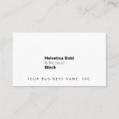 Helvetica Bold is de nieuwe zwarte Visitekaartje (Voorkant)