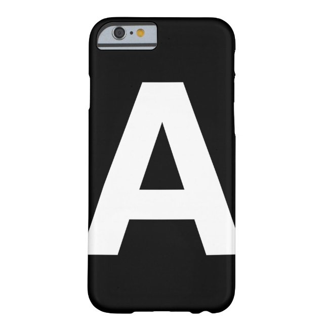 Helvetica Bold letter A, iPhone 6 hoesje (Achterkant)