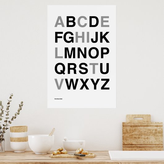 Helvetica Bold Poster (Keuken)