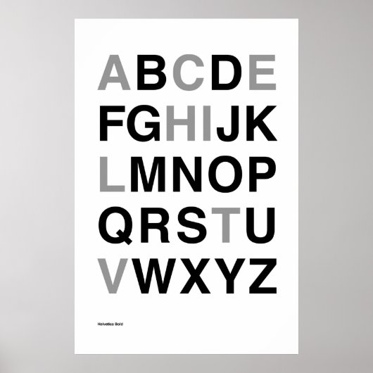 Helvetica Bold Poster (Voorkant)