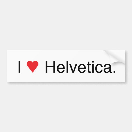 Helvetica Bumpersticker (Voorkant)