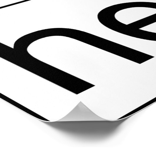 helvetica bw poster (Hoek)