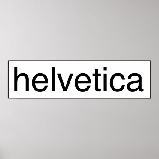 helvetica bw poster (Voorkant)