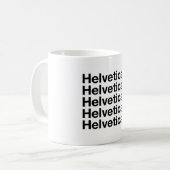Helvetica en koffiemok (Voorkant links)