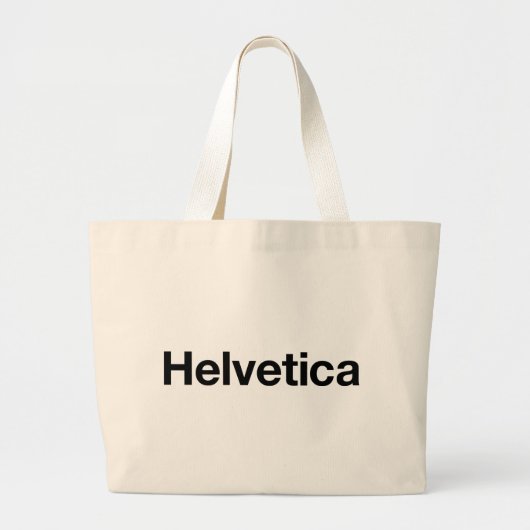 Helvetica Grote Tote Bag (Voorkant)