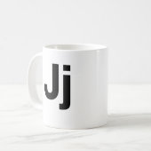 Helvetica Jj Koffiemok (Voorkant links)
