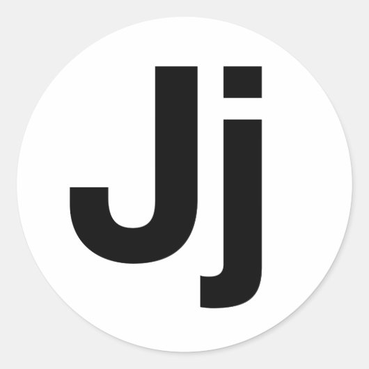 Helvetica Jj Ronde Sticker (Voorkant)