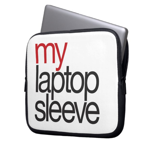 Helvetica Laptop Sleeve (Voorkant Links)