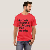 Helvetica Lijst Grote Meren T-shirt (Voorkant volledig)