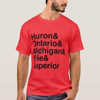 Helvetica Lijst Grote Meren T-shirt