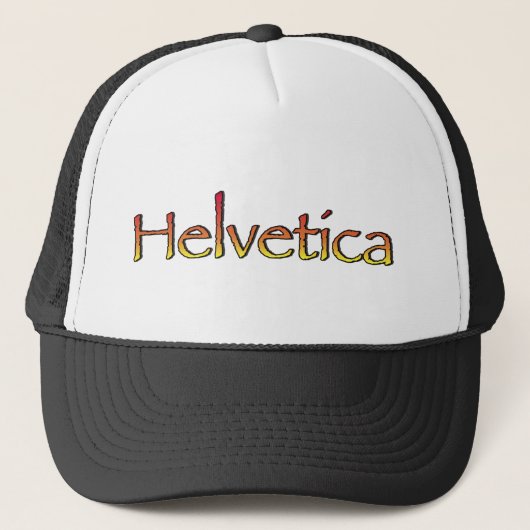 Helvetica Papyrus Trucker Pet (Voorkant)