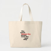 helvetica-quickbrownfox.ai grote tote bag (Voorkant)