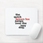 helvetica-quickbrownfox.ai muismat (Met muis)