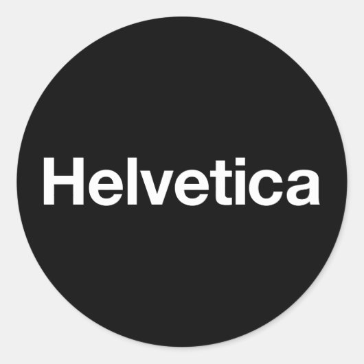 Helvetica Ronde Sticker (Voorkant)