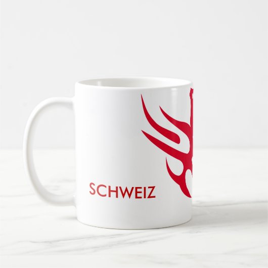 helvetica-rot, 1291, SCHWEIZ Koffiemok (Links)